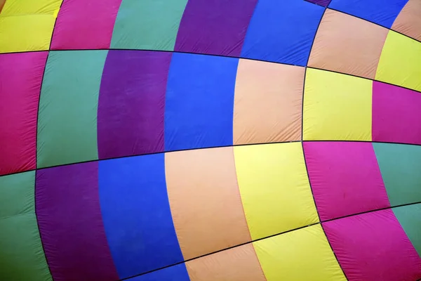 Χρώματα Του Θερμού Αέρα Μπαλόνι Υφασμάτινη Υφή Φόντο Οριζόντια Αντίγραφο — Φωτογραφία Αρχείου