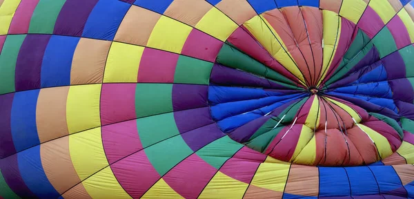 Földelt Hőlégballon Textúra Ruha Anyag Többszínű Panoráma Táj — Stock Fotó