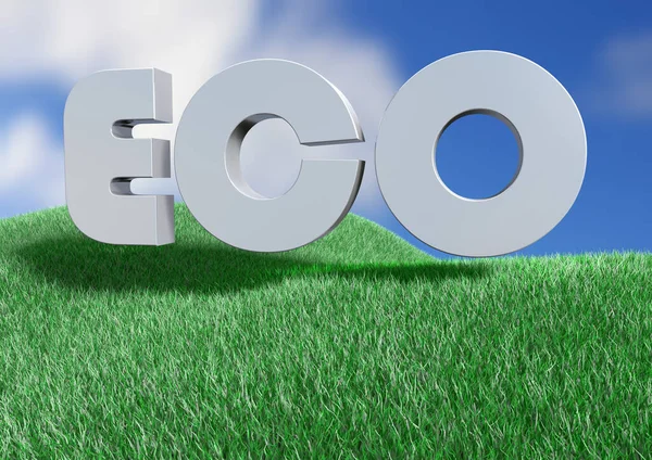 Eco Tekst Grazige Heuvels — Stockfoto