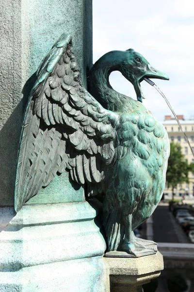 Goose Girl Fountain Vienna — Stock Photo, Image