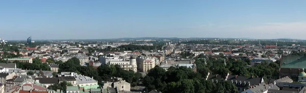 Panorama Krakau Vanaf Marienkirche — Stockfoto