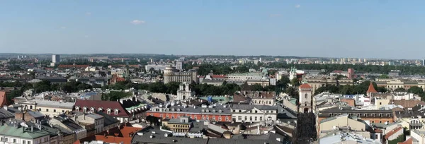 Panoramatický Výhled Krakow Marienkirche — Stock fotografie