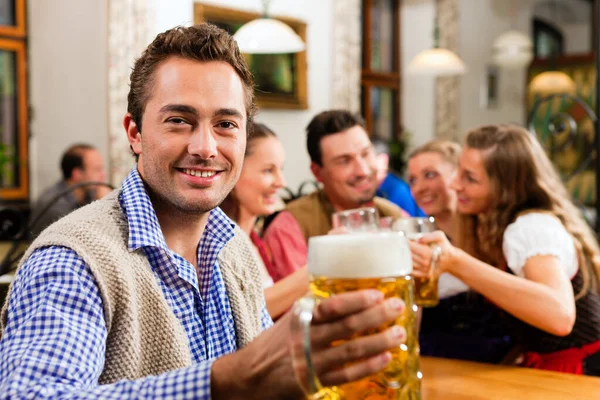 Man Drinking Beer Bavaria — Stock Photo, Image