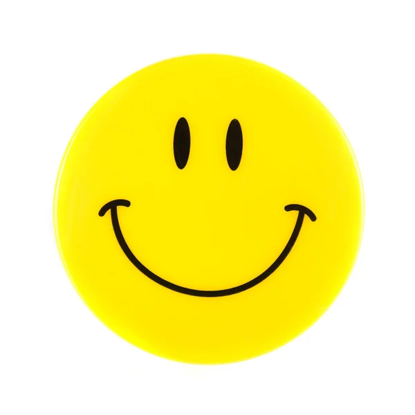 Smiley Face Isolado Fundo Branco — Fotografia de Stock