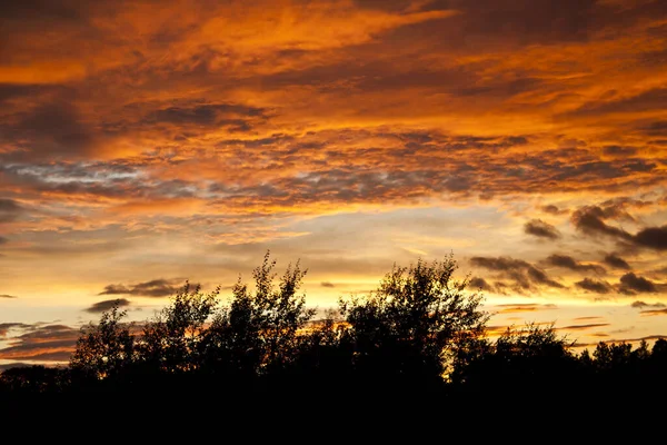 Krásná Večerní Obloha Náladová Obloha — Stock fotografie