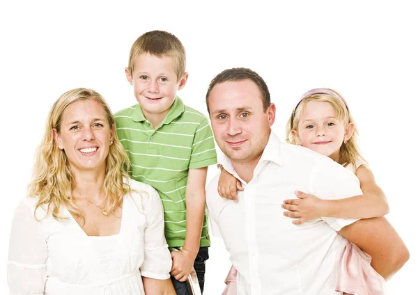 Familie Isoliert Auf Weißem Hintergrund — Stockfoto