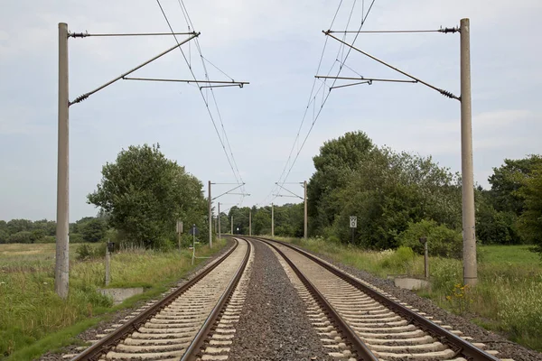 Železniční Trať Létě — Stock fotografie