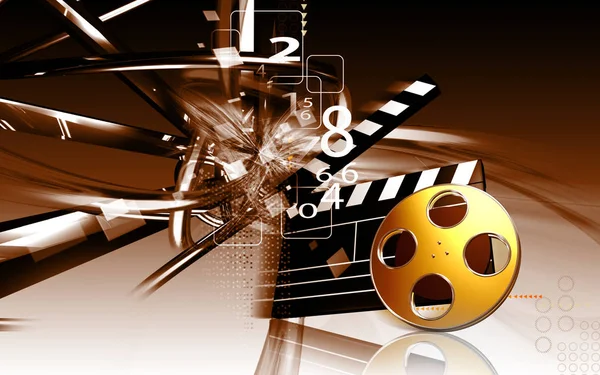 Digitale Abbildung Des Films Farbigen Hintergrund — Stockfoto