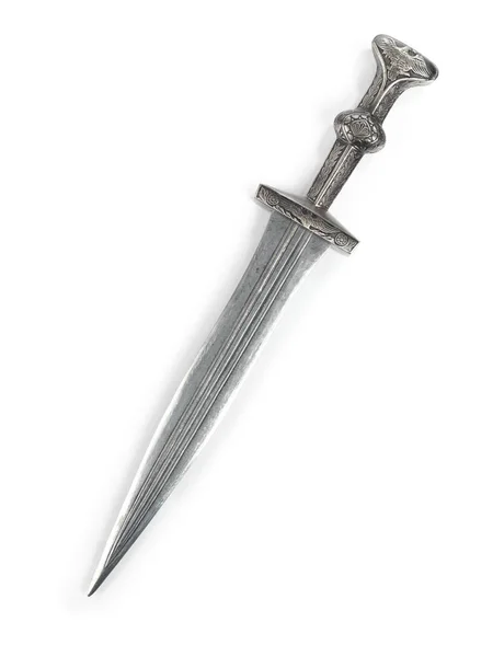 Antique Roman Dagger Short Sword Isolated White Background — Stock Photo, Image
