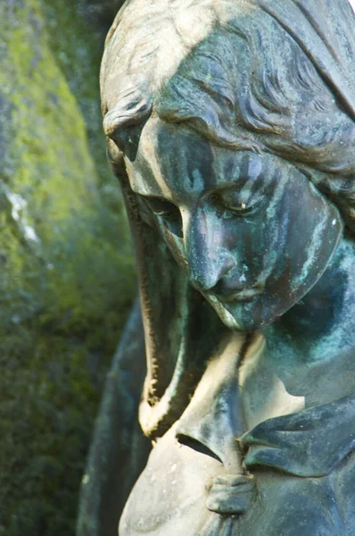 Detail Eines Alten Marmorgrabsteins Auf Dem Alten Friedhof Bonn — Stockfoto