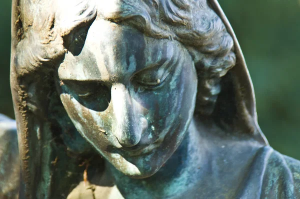 Détail Une Vieille Pierre Tombale Marbre Vieux Cimetière Bonn — Photo