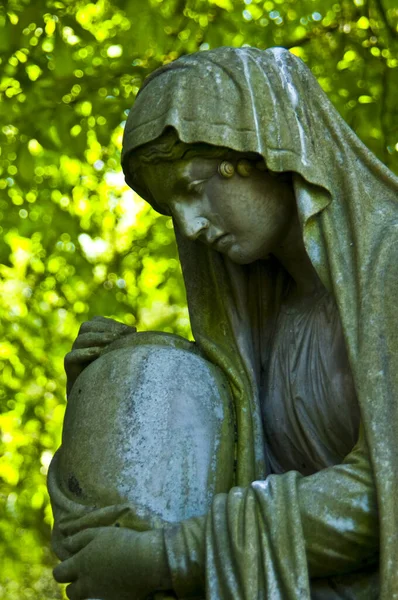 Detalle Una Antigua Lápida Mármol Antiguo Cementerio Bonn —  Fotos de Stock