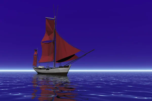 Malerischer Blick Auf Das Segelschiff — Stockfoto