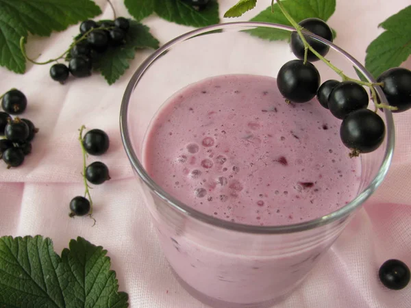 Milkshake Black Currants — Stock Photo, Image