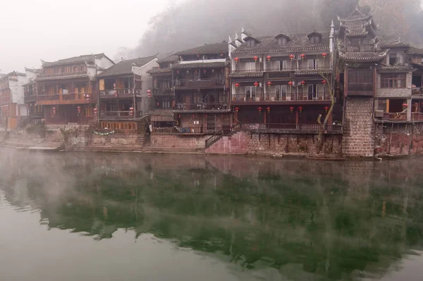Manzara Üzerinde Nehri Fenghuang Hunan Çin — Stok fotoğraf