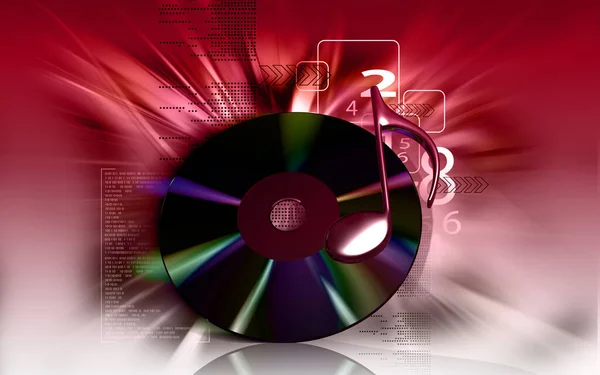 Renk Arkaplanındaki Müzik Işaretinin Dijital Illüstrasyonu — Stok fotoğraf