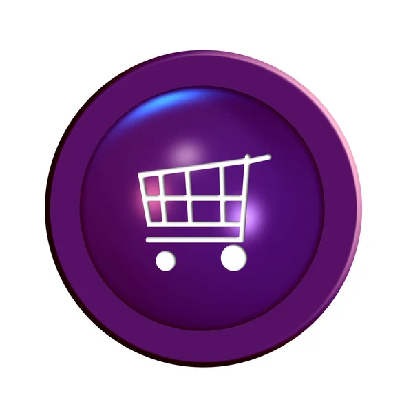 Online Shop Cart Button — Stock Photo, Image