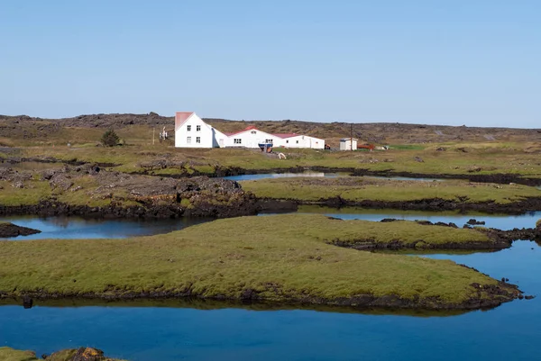 Дома Лагуне Северу Рейкьявика Исландия — стоковое фото