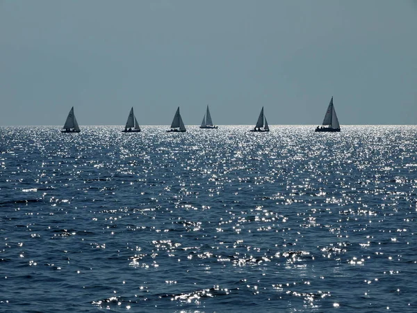 Vista Panorâmica Dos Detalhes Barco Vela — Fotografia de Stock