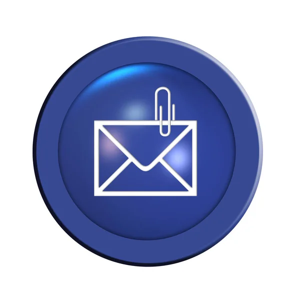 Mail Button Grafische Illustratie — Stockfoto