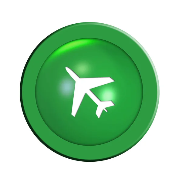 Airplane Button Plane Illustration — Stock Photo, Image