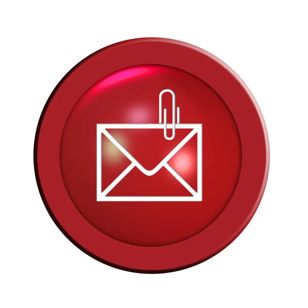 Mail Button Graphic Illustration — Stock Photo, Image