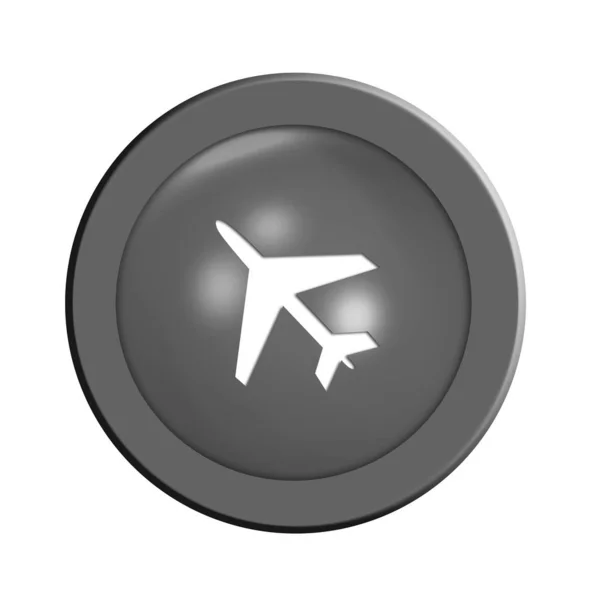 Airplane Button Plane Illustration — Stock Photo, Image