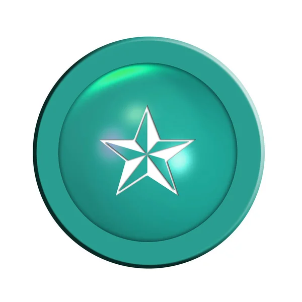 Graphic Star Sign Button — Stock Photo, Image