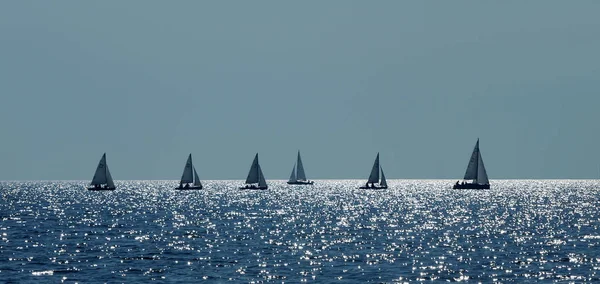 Jachty Żaglowe Morzu — Zdjęcie stockowe