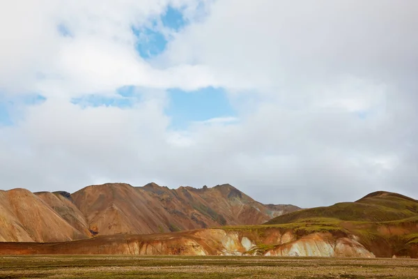 Montañas Riolita Multicolor Landmannalaugar Reserva Natural Fjallabak Islandia — Foto de Stock