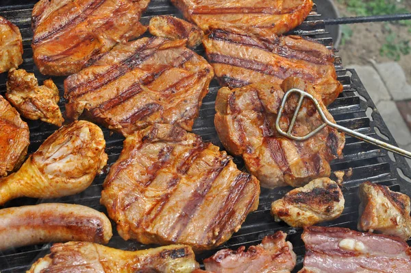 Closeup View Tasty Yummy Meat — Stock Photo, Image