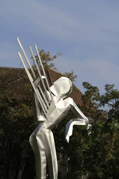 Statue Sur Wilhelmsbau Dans Speyer — Photo