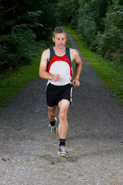 Joven Corriendo Parque — Foto de Stock