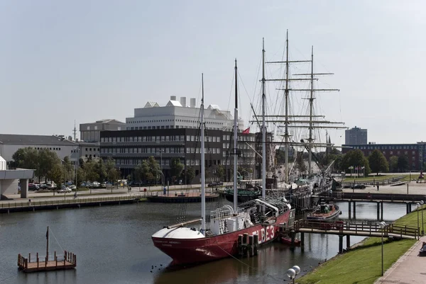 Bremerhaven Kikötőváros Németország Északi Tengeri Partjainál — Stock Fotó