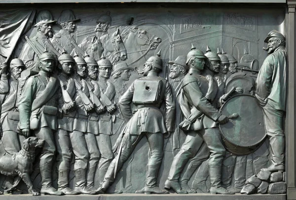 Bronze Relief Victory Column Franco German War — ストック写真