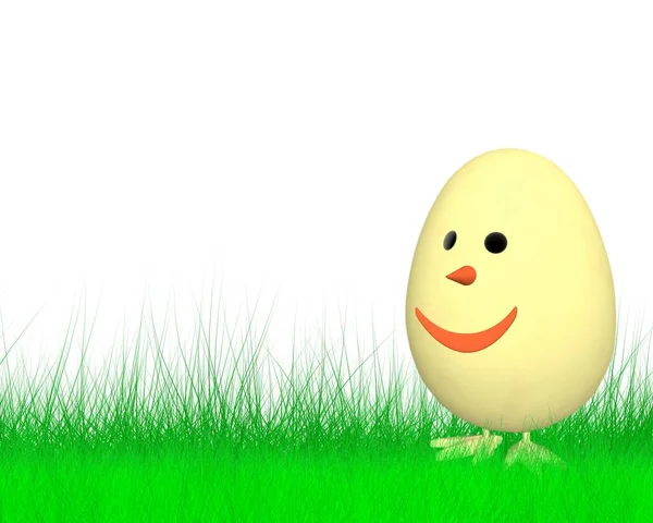 Çimlerin Üzerinde Paskalya Yumurtası — Stok fotoğraf