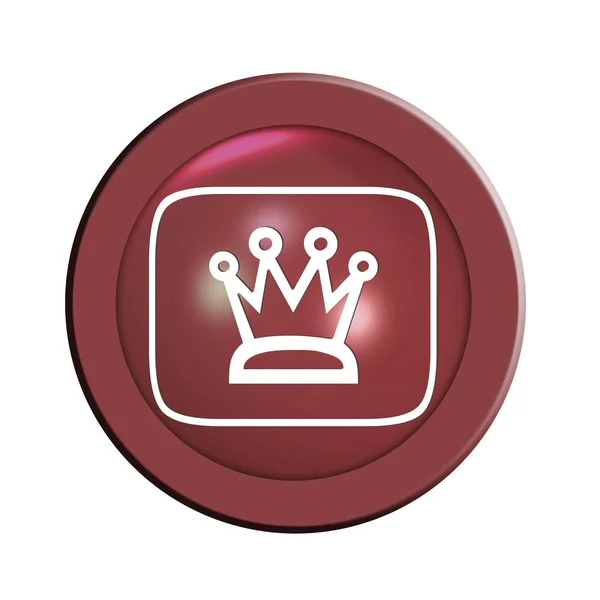 Crown Button Graphic Illustration — 스톡 사진