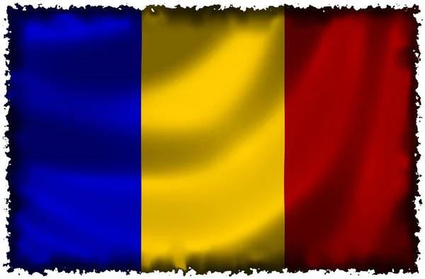 Flaga Narodowa Rumunii Flaga Kraju — Zdjęcie stockowe
