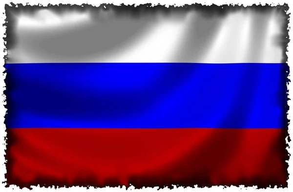 Rusya Ulusal Bayrağı Ülke Bayrağı — Stok fotoğraf