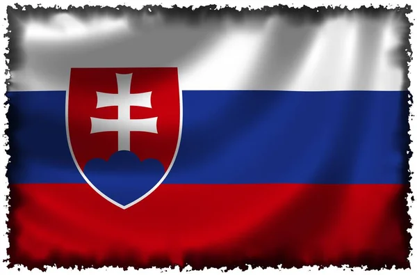 Bandeira Nacional Slováquia Bandeira País — Fotografia de Stock