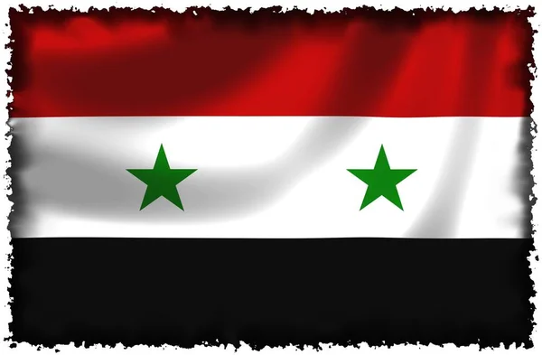 Nationale Vlag Van Het Land Syrië — Stockfoto