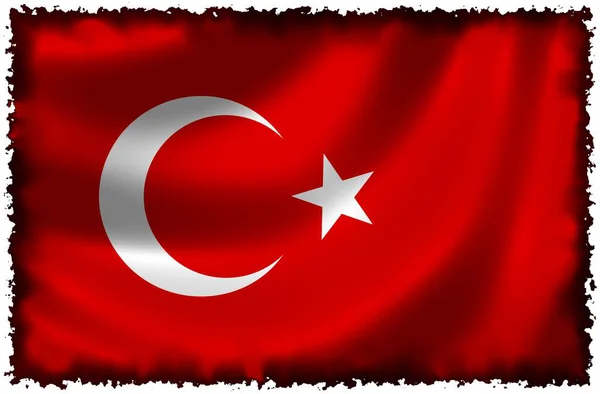 Nationalflagge Der Türkei Landesflagge — Stockfoto