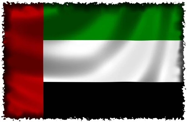 Εθνική Σημαία Των Ενωμένων Αραβικών Εμιράτων Σημαία Χώρας — Φωτογραφία Αρχείου
