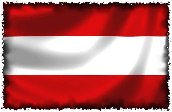 Flaga Narodowa Austrii Flaga Kraju — Zdjęcie stockowe