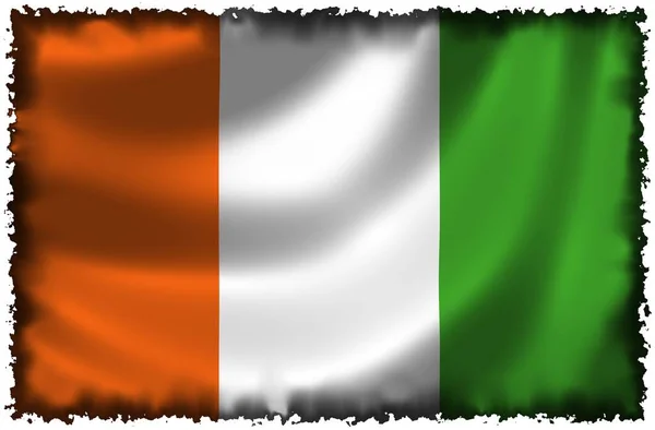 Nationale Vlag Ivoorkust — Stockfoto