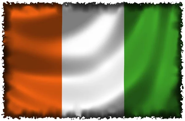 National Flag Ivory Coast — Stock Photo, Image