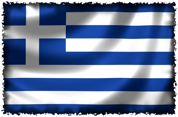 Εθνική Σημαία Της Ελλάδας Σημαία Χώρας — Φωτογραφία Αρχείου