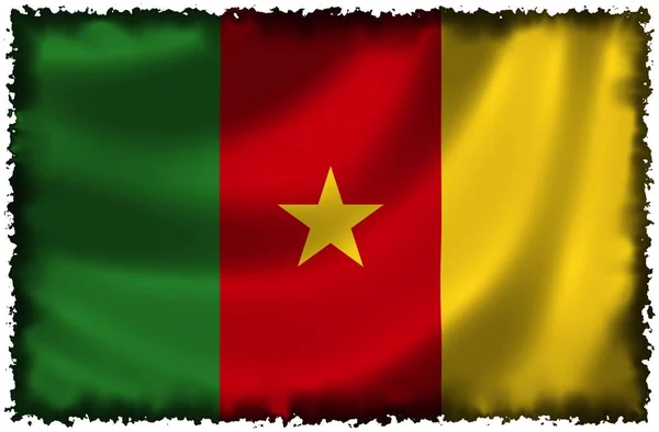 Nationella Flagga Kamerun — Stockfoto