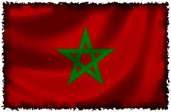 Bandera Nacional Morocco Bandera Del País —  Fotos de Stock