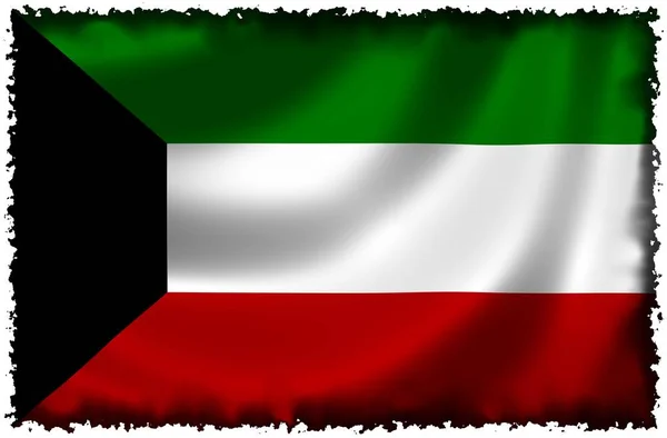 Bandera Nacional Kuwait Bandera Del País — Foto de Stock